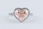 Ring - 18 karaat Witgoud - 5.07ct. tw. Roze Diamant (Fancy, Nieuw