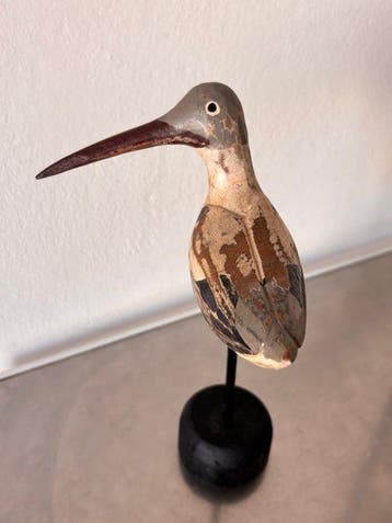Lokeend - Authentic Antique Hand-Carved Eurasian Curlew