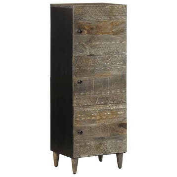 vidaXL buffetkast 40x33x110 cm massief mangohout, Verzenden, Nieuw, Grenenhout
