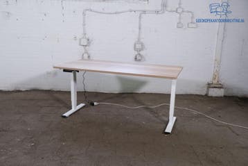 Zit-Sta Bureau Halifax Wit Frame Restpartij Elektrisch, Zit-sta bureau, Gebruikt, Verzenden, Overige merken