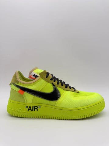 Nike - Nike Air Force 1 Off-White Volt - Sneakers - Maat: EU, Nieuw