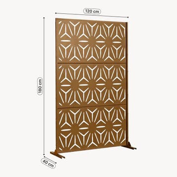Scheidingswand Kilsturd privacyscherm 180x120x40 cm bruin ca, Tuin en Terras, Verzenden, Nieuw