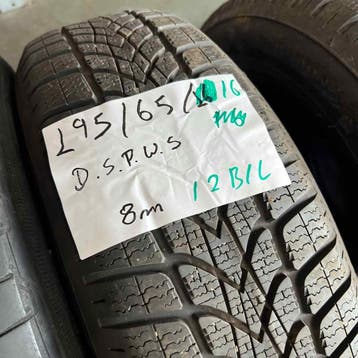 2 x Meteor Winter 195-65-16 Winterbanden 8mm, Gebruikt, 16 inch, Band(en), Personenwagen