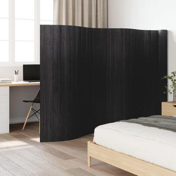 vidaXL Kamerscherm breedte 800 cm hoogte 165 cm bamboe grijs, Huis en Inrichting, Woonaccessoires | Kamerschermen, Verzenden, Nieuw