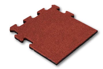 Rubber tegel 25 mm - 50 x 50 cm - Rood - Puzzelsysteem -, Verzenden, Nieuw