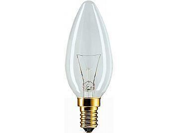 Kaarslamp E14 helder 60 watt gloeilamp, Gloeilamp, 60 watt of meer, E14 (klein), Nieuw