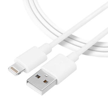 Extra korte (22cm) lightning / iPhone naar USB kabel wit, Verzenden, Nieuw