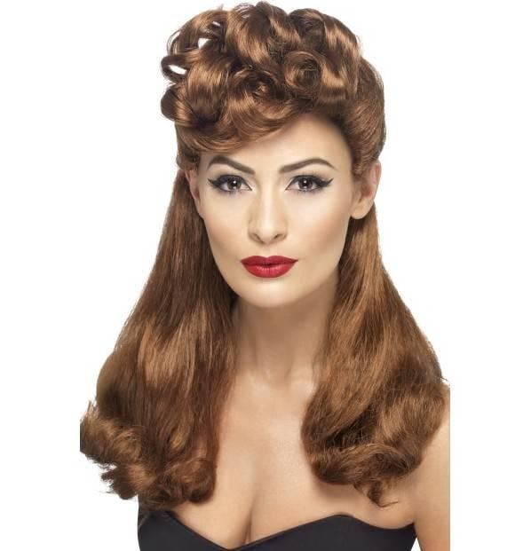 40s Vintage pruik Auburn, Kleding | Dames, Carnavalskleding en Feestkleding, Nieuw, Ophalen of Verzenden
