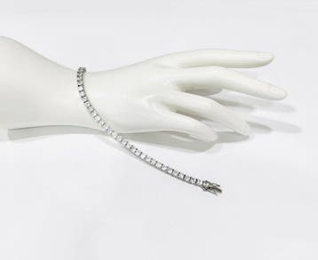 Zonder minimumprijs - Tennis armband Zilver - Zaffiri