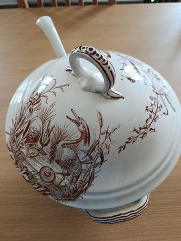 Tureen (3) - Keramiek - Soepterrine met lepel, Antiek en Kunst, Antiek | Glas en Kristal