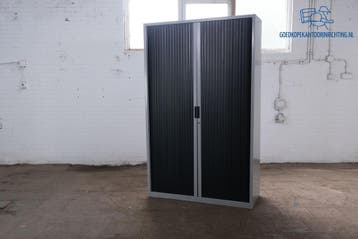 Tweedehands Roldeurkast Grijs/Antraciet 195x120x45 cm 4, Gebruikt, 100 tot 150 cm, Verzenden, 150 tot 200 cm