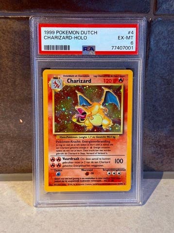Pokémon - 1 Graded card - Charizard #4 Foil - PSA 6 - WOTC, Nieuw