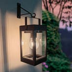 Solar wandlamp Cube op zonne-energie met beugel en filament, Zonne-energie, Verzenden, Minder dan 50 watt, Wandlamp