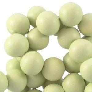 20 x  ronde houten kraal 8mm  Ambrosia green (Houten kralen), Ophalen of Verzenden, Nieuw, Kraal
