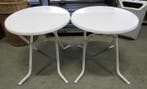 Ronde Statafel laag, wit, Bø69 x H71cm