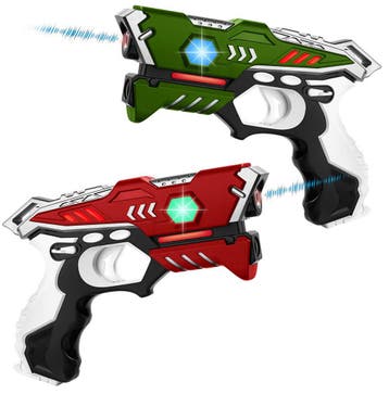 KidsTag Lasergame Set - 2 Laserpistolen Rood/Groen, Ophalen of Verzenden, Nieuw