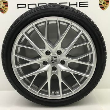 Porsche Panamera (971) 21 SportDesign Zilver/Alu winterset, Auto-onderdelen, Banden en Velgen, Ophalen, Gebruikt, Banden en Velgen