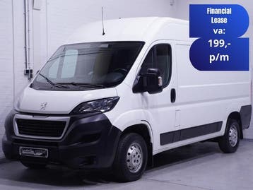 Peugeot Boxer 2.2 BlueHDi 140 pk L2H2 Premium Navi, Camera, Stof, Gebruikt, Euro 6, Wit