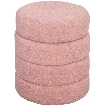 TRUUSK Teddyfleece Hocker - Rond Design - Sterk Metalen Fram, Verzenden, Nieuw