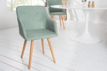 Retro design stoel SCANDINAVIA MEESTERSTUK groen met, Ophalen of Verzenden, Nieuw
