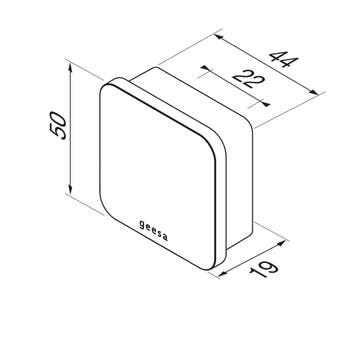 Handdoekhaak Geesa Topaz Groot Minimalistisch Chroom, Ophalen of Verzenden, Nieuw