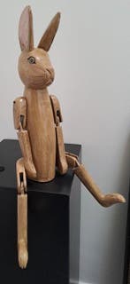 Beeld, Haas - 70 cm - Hout