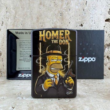 Zippo - Homer The Don - Mafia Parody Design - Zonder, Nieuw
