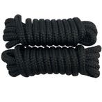Fenderlijn 10mm zwart 16 strengen 2.5m set van 2, Watersport en Boten, Ophalen of Verzenden, Nieuw, Lijn of Blok
