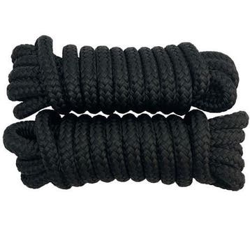 Fenderlijn 10mm zwart 16 strengen 2.5m set van 2, Ophalen of Verzenden, Nieuw, Lijn of Blok