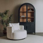 Ruim Aanbod Landelijke Industriele Fauteuils Gratis Bezorgin, Ophalen of Verzenden, Nieuw, Leer, Landelijke fauteuil capiton knoopjes velvet velours leer 