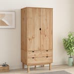 vidaXL Kledingkast OTTA 76,5x53x172 cm massief grenenhout, Verzenden, Nieuw