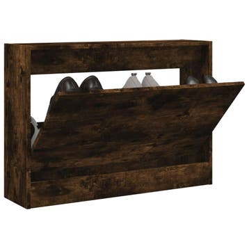 vidaXL Schoenenkast 80x21x57 cm bewerkt hout gerookt, Verzenden, Nieuw
