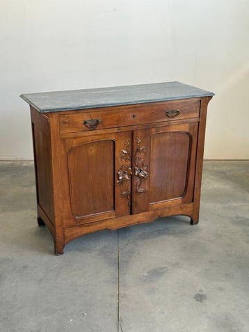 Ladekast - Hout, Marmer - Art Nouveau