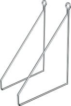 Plankdrager - Metaal - Set van 2 - 20x25 cm - Zilver - ML-De, Verzenden, Zo goed als nieuw