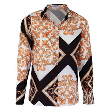 Radical • blouse met barok motief • XL, Verzenden, Zwart, Maat 46/48 (XL) of groter, Nieuw