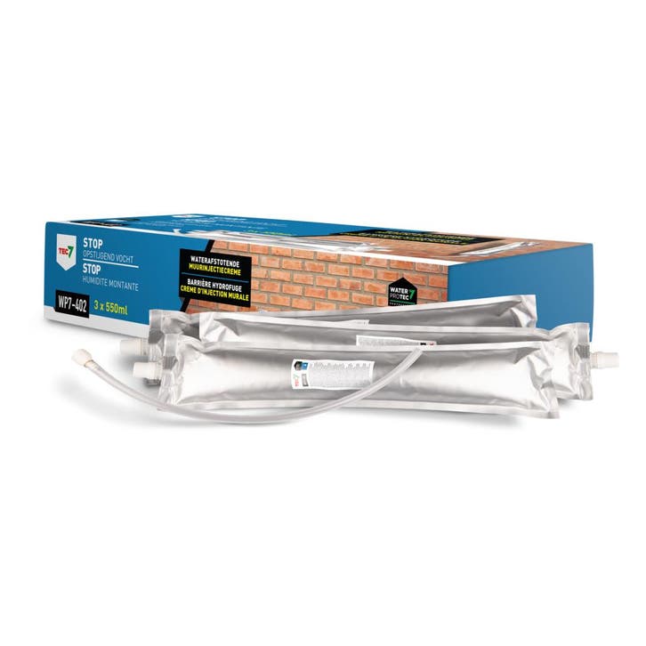 Tec7 WP7-402 Stop Opstijgend Vocht 3x550ml worsten, Doe-het-zelf en Verbouw, Overige Doe-het-zelf en Verbouw, Ophalen of Verzenden
