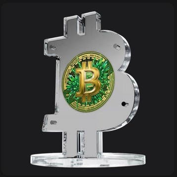 Liberia. 20 Dollars 2025 Bitcoin Green, Postzegels en Munten