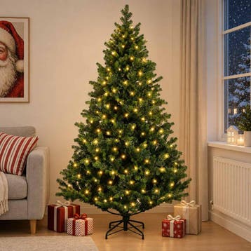 vidaXL Kunstmatige Inklapbare Kerstboom 180 cm 300 LEDs, Verzenden, Nieuw