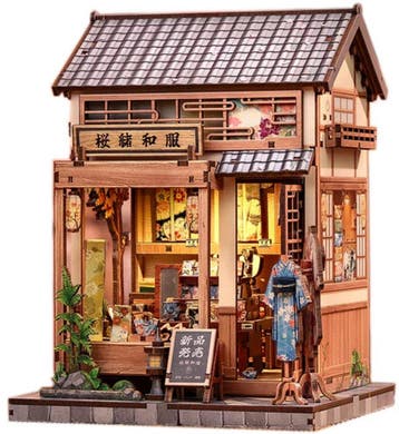 CuteBee Miniatuurhuisje Sakura O Kimono Shop Houten 3D Pu..., Verzenden, Nieuw