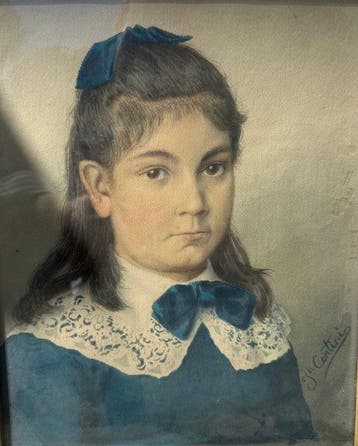 Joseph Contini (1827-1900) - Portrait de jeune fille