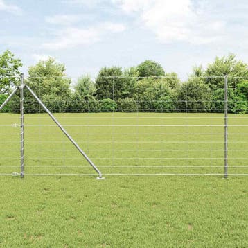vidaXL Gecombineerd draadhek met spikes 25 x 1,2 m, Verzenden, Nieuw, IJzer