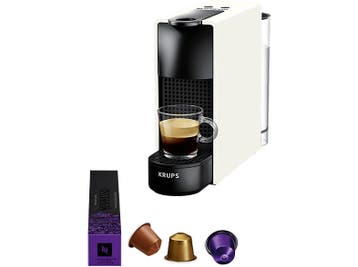 Krups -  Nespresso - Essenza Mini  Capsulemachine Wit, Witgoed en Apparatuur, Verzenden, Nieuw, 1 kopje, Koffiepads en cups