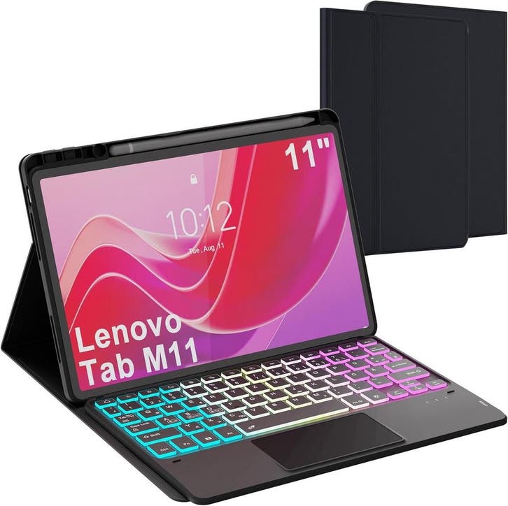 Toetsenbord Lenovo M11 | 7 Kleuren Verlicht | Tweedekansj..., Computers en Software, Apple iPads, 11 inch, Blauw, Nieuw, Overige modellen