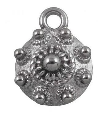 RVS Stainless Steel Zeeuwse Knop Bedel 16 x 13 mm Antiek..., Hobby en Vrije tijd, Ophalen of Verzenden, Nieuw, Kraal