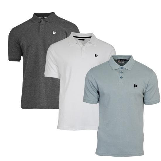 Donnay Donnay Heren - 3-Pack - Polo shirt Noah - Donkergrijs, Kleding | Heren, Polo's, Nieuw, Verzenden