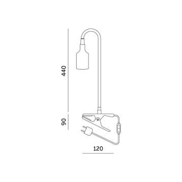 Kobi Planty Clip W Tafellamp - E27 Fitting - Wit - Flexib..., Ophalen of Verzenden, Nieuw