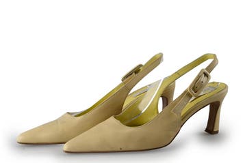 Lina Locchi Slingbacks in maat 39 Beige, Lina Locchi, Verzenden, Beige, Zo goed als nieuw
