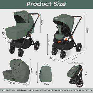 Lichtgewicht 2-in-1 Babybuggy: Multifunctioneel, Omkeerbaar, Verzenden, Nieuw