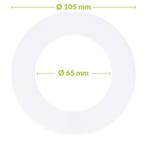Luxar Verloopring Polystyreen Ø65-105mm Wit, Verzenden, Nieuw