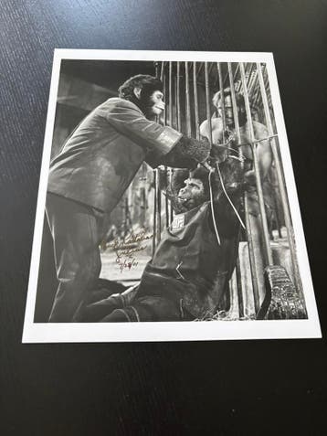 Planet of the Apes foto - Gesigneerd door Julius the Jailer, Ophalen of Verzenden, Nieuw, Film, Foto of Kaart